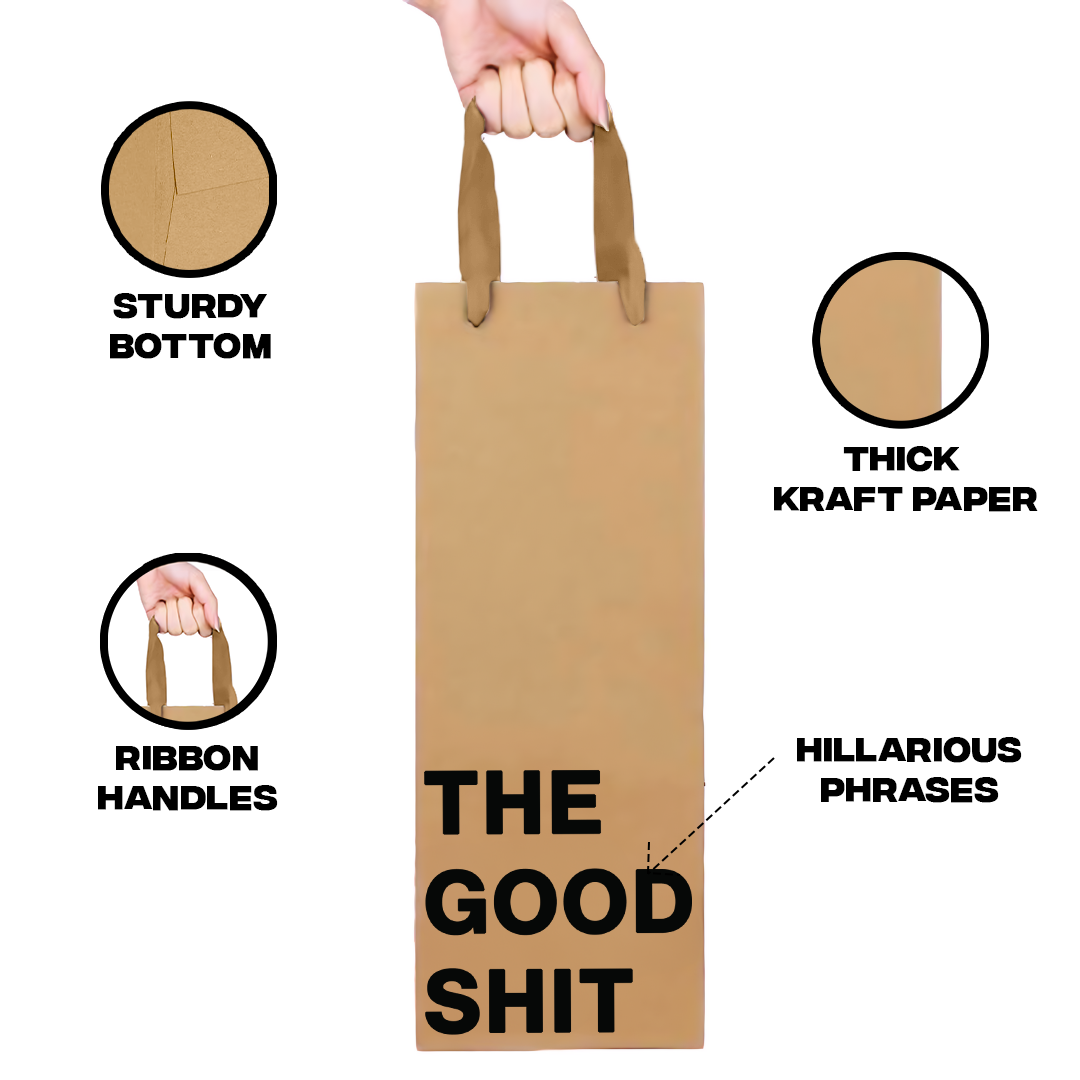 "The good shit" Wine Gift Bag - Offensive Crayons