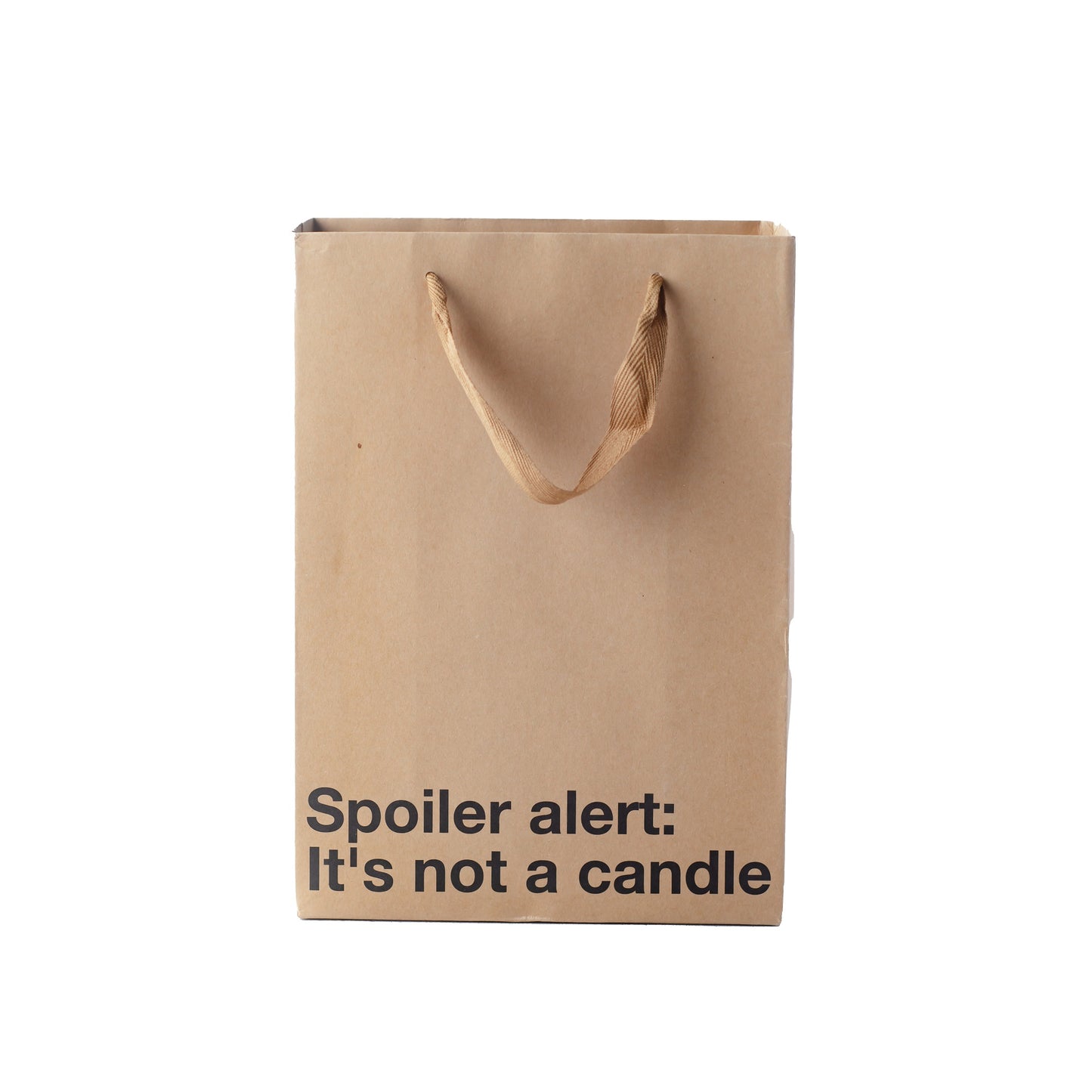 "Not A Candle" gift bag – Funny kraft bag for unique adult gifts.