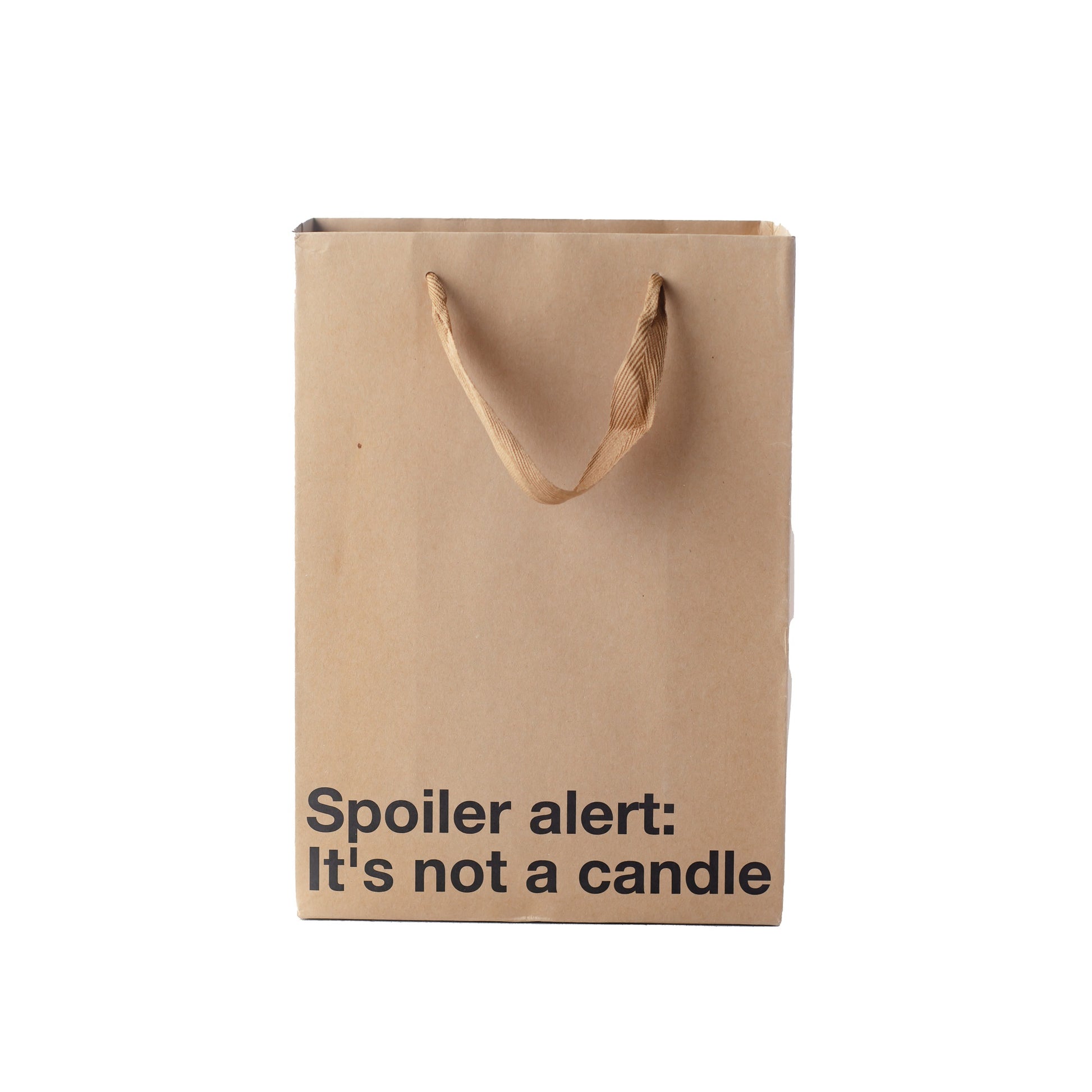 "Not A Candle" gift bag – Funny kraft bag for unique adult gifts.