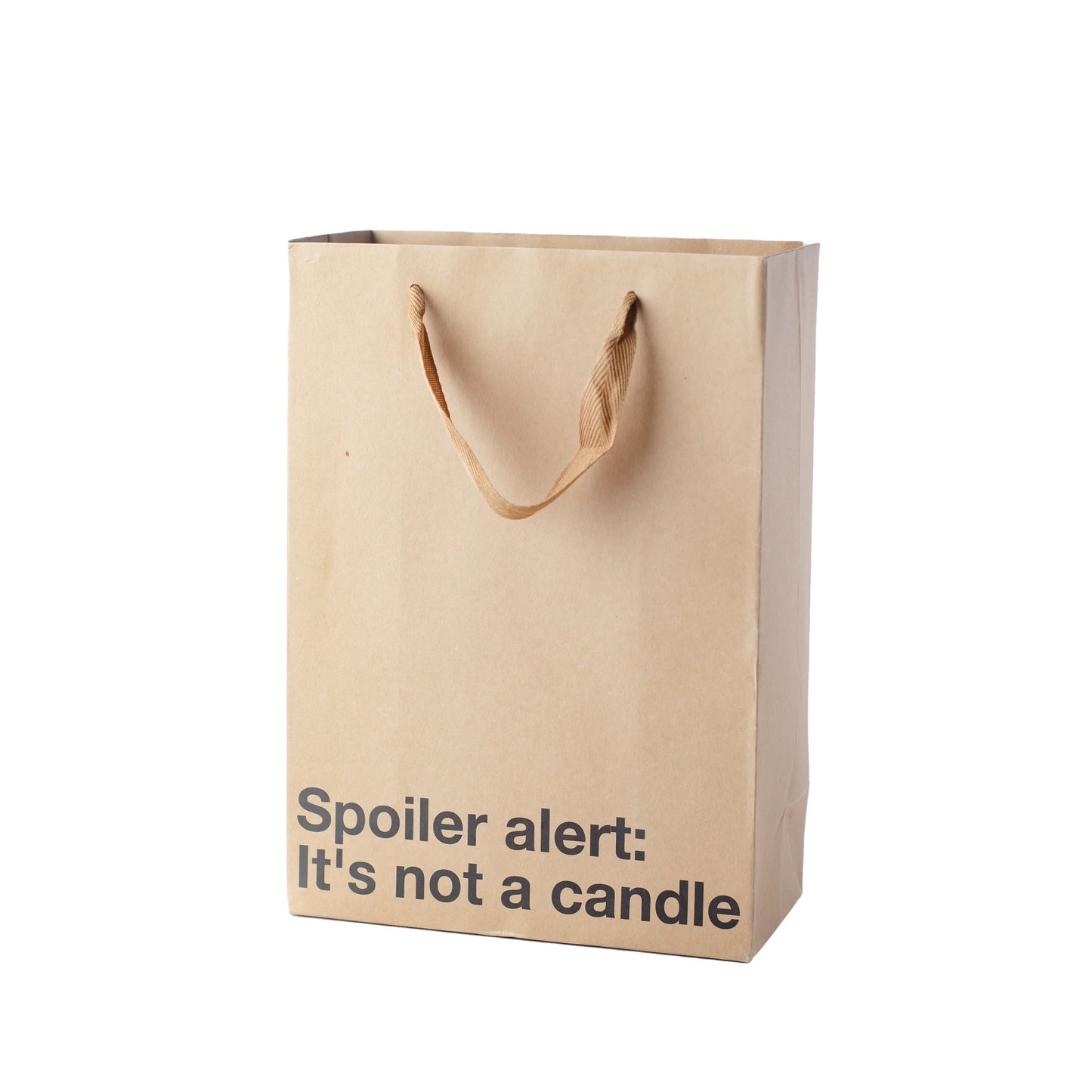 "Not A Candle" gift bag – Funny kraft bag for unique adult gifts.