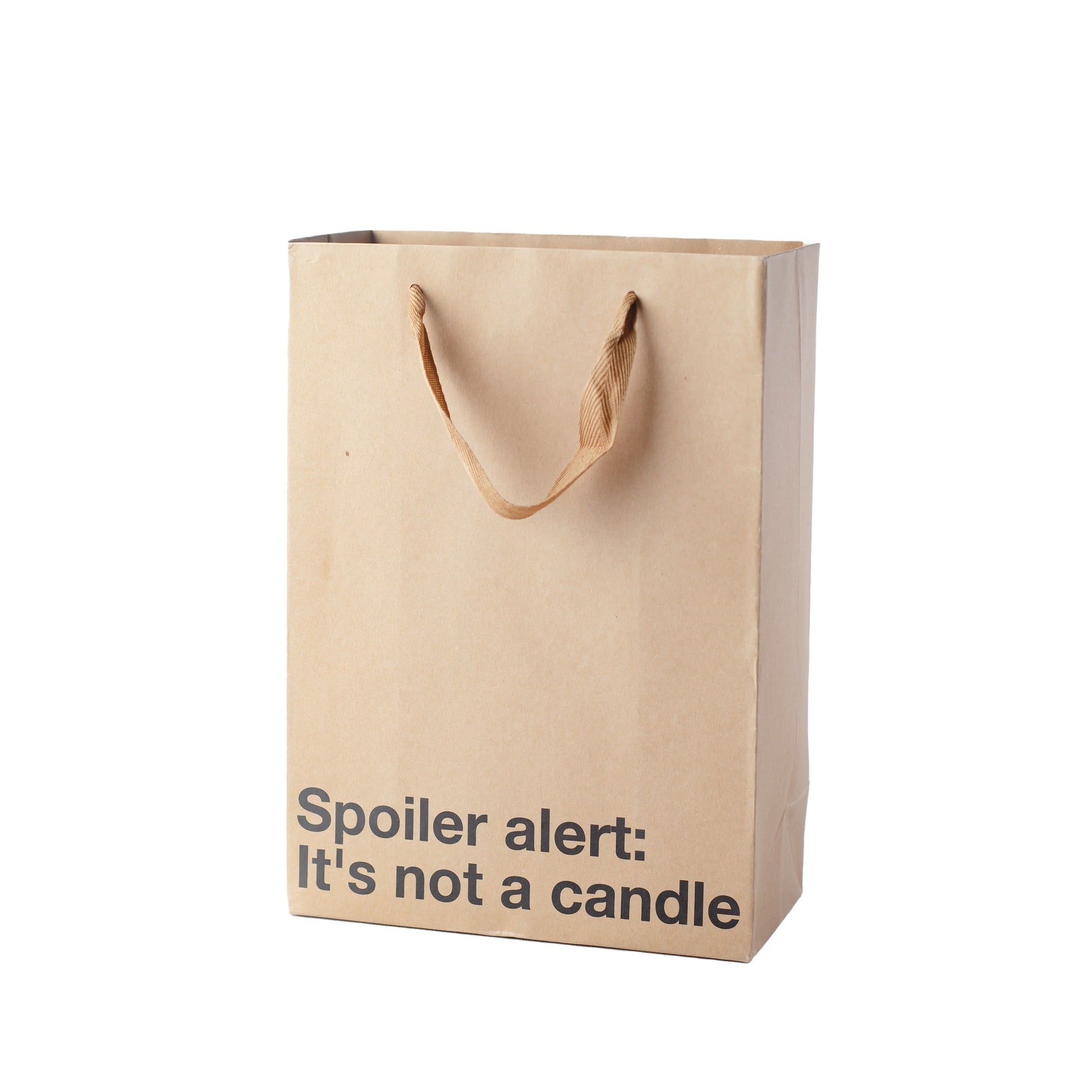 "Not A Candle" gift bag – Funny kraft bag for unique adult gifts.