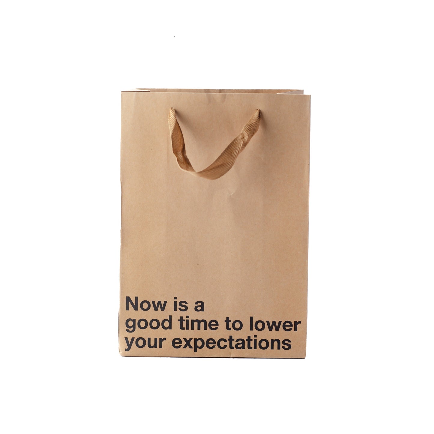 "Lower Your Expectations" gift bag – Funny kraft gift bag for adults.