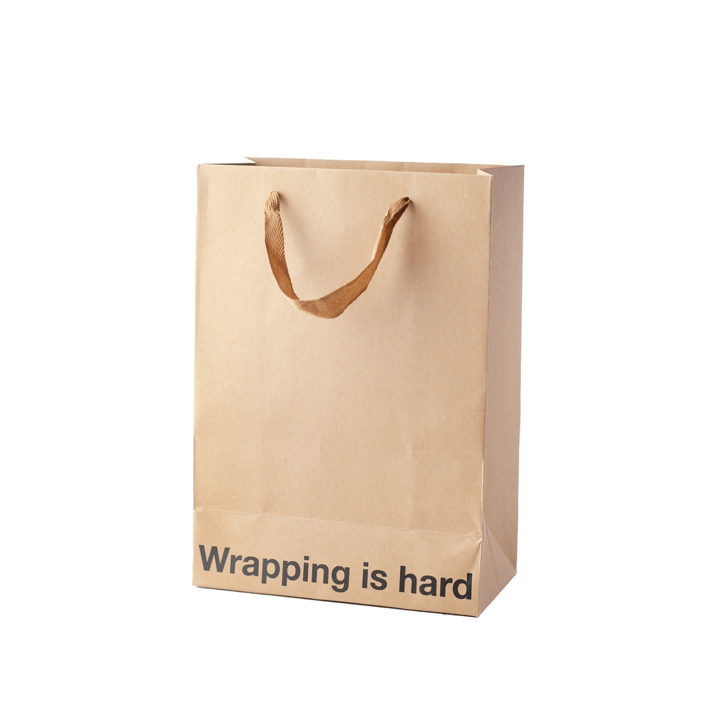 Kraft gift bag with brown ribbon handle, perfect for adult gift bags and unique gifts.