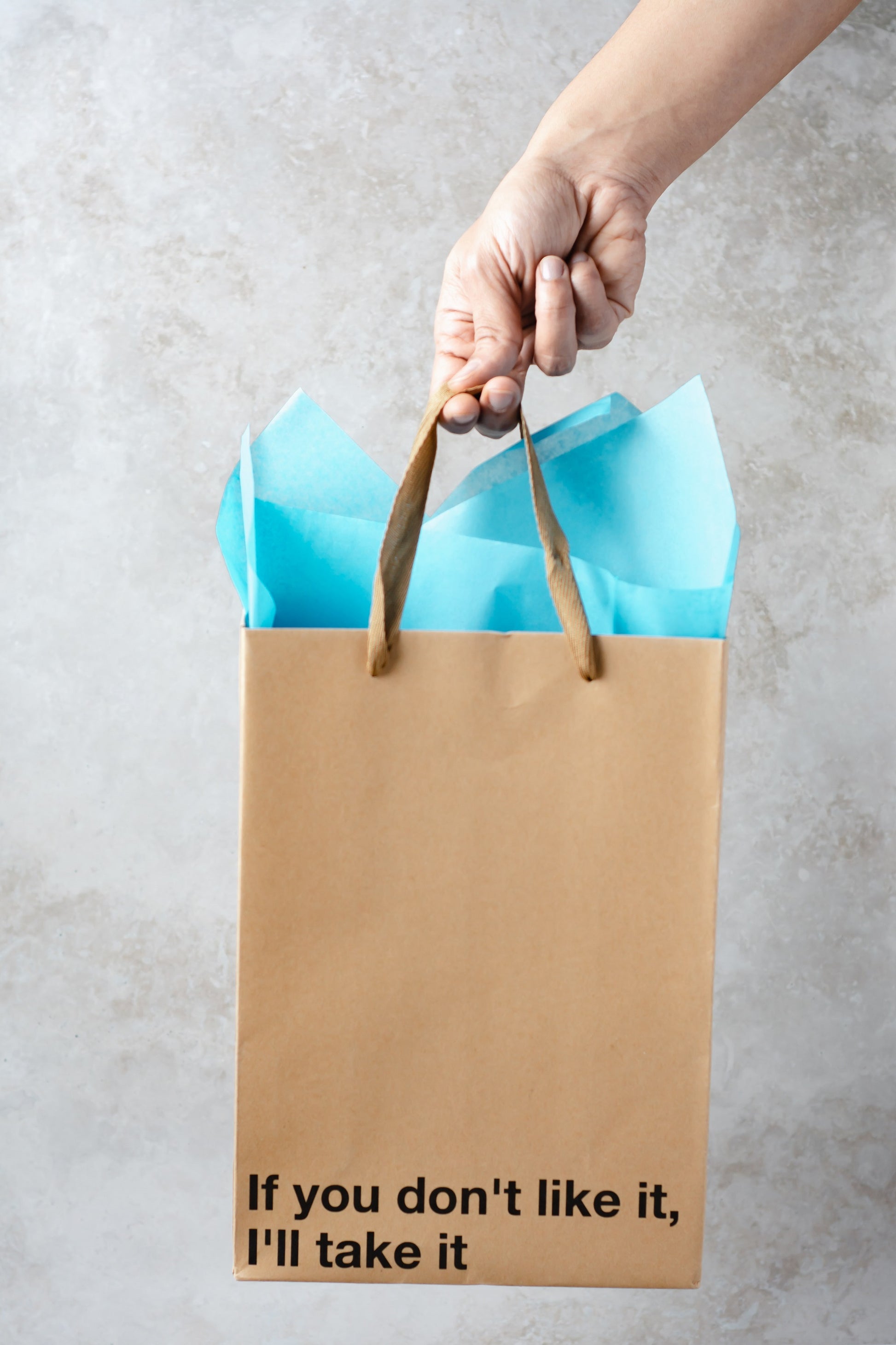 "I'm Not Slurring I'm Speaking in Cursive" wine gift bag – Funny and eco-friendly paper wine bag.