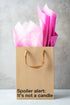 "Not A Candle" gift bag – Funny kraft bag for unique adult gifts.