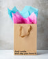 "Just Smile" kraft gift bag – Funny and unique adult gift bag with a brown ribbon.