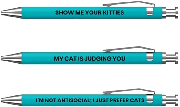 3pc Cat People Pen Set - Offensive Crayons