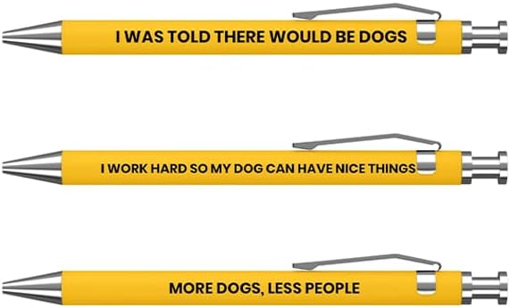 3pc Dog People Pen Set - Offensive Crayons