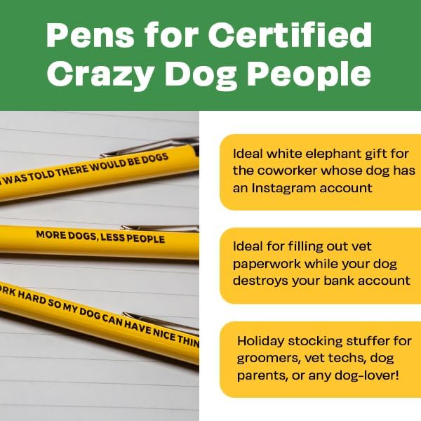 3pc Dog People Pen Set - Offensive Crayons