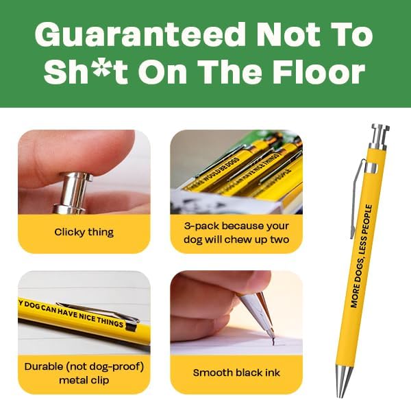 3pc Dog People Pen Set - Offensive Crayons