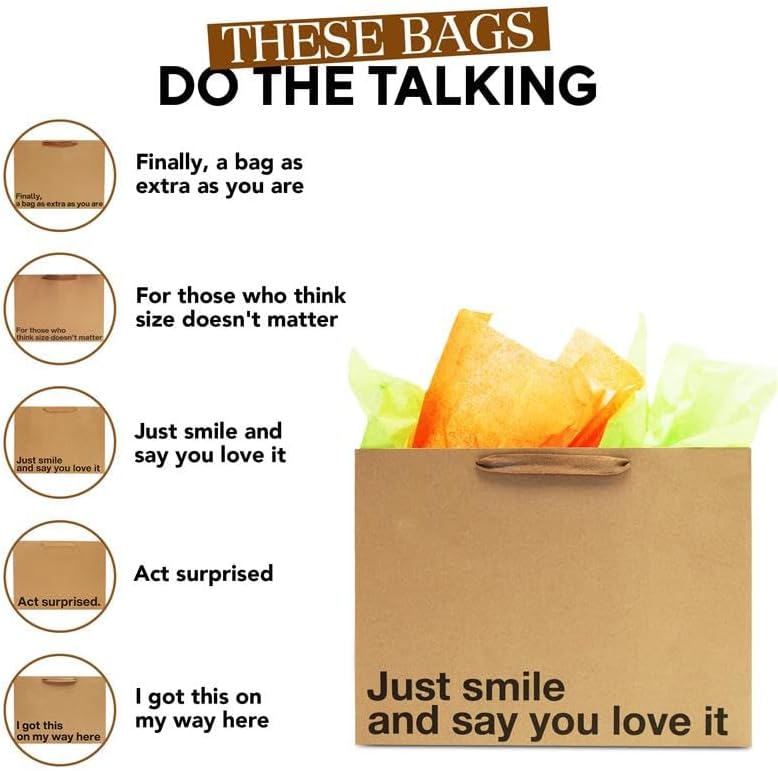 Large Funny Gift Bag Set #2 - Offensive Crayons