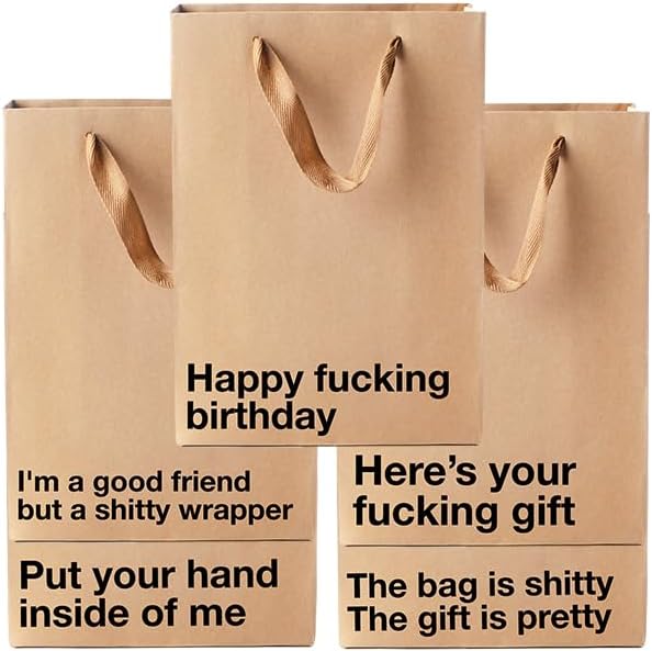 Funny Profanity Gift Bag Set - 5pc - Offensive Crayons
