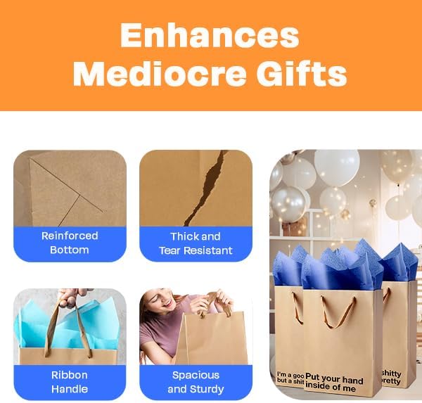 Funny Profanity Gift Bag Set - 5pc - Offensive Crayons