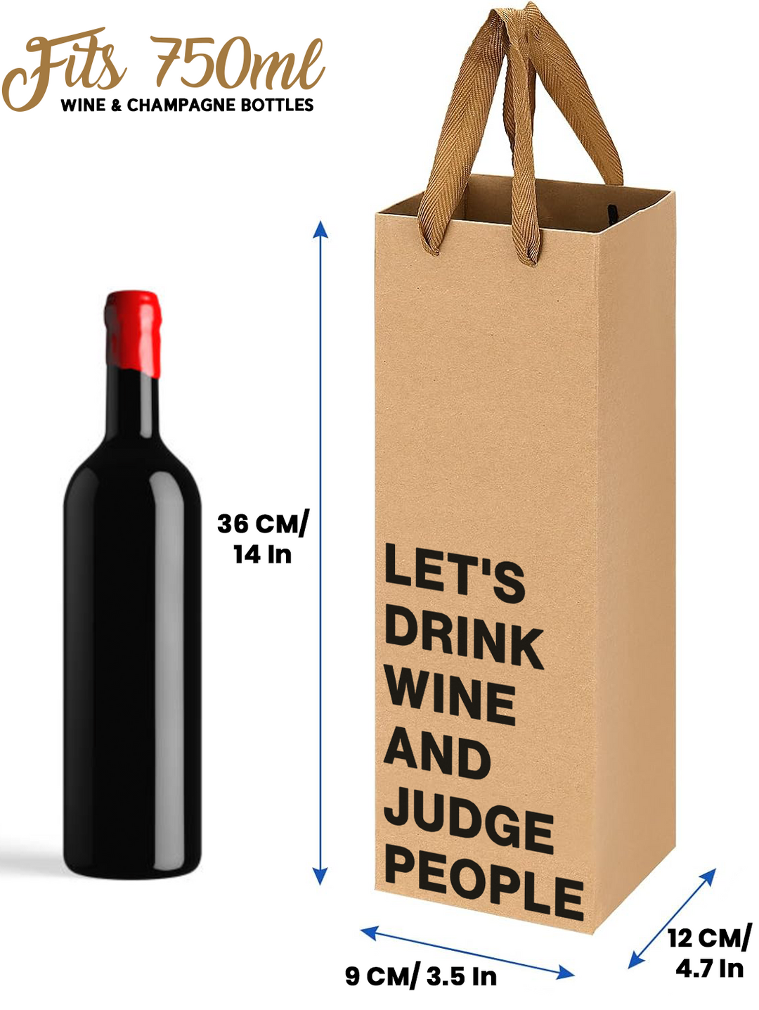 "Let's drink wine and judge people" Wine Gift Bag