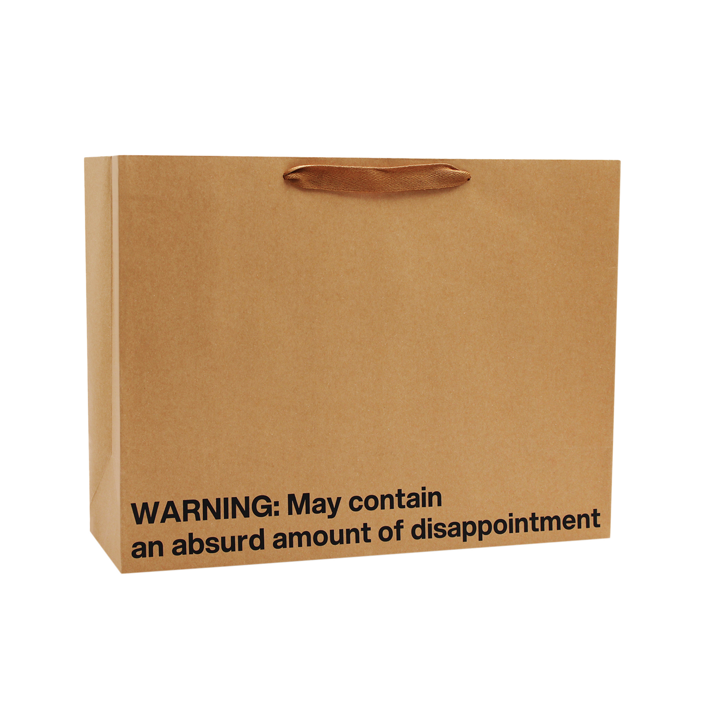 "Warning: May contain an absurd amount of disappointment" Large Gift Bag - Offensive Crayons