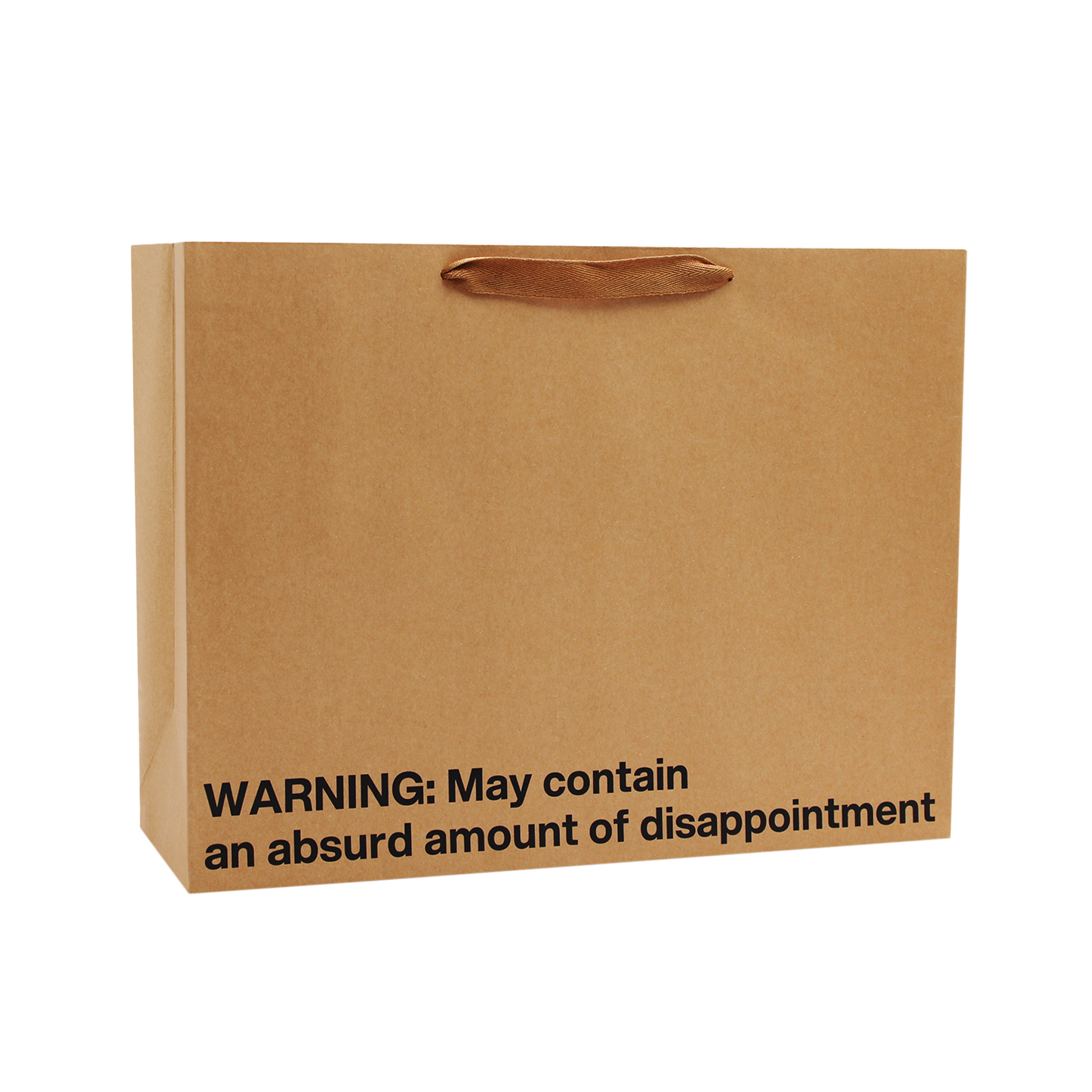 "Warning: May contain an absurd amount of disappointment" Large Gift Bag - Offensive Crayons