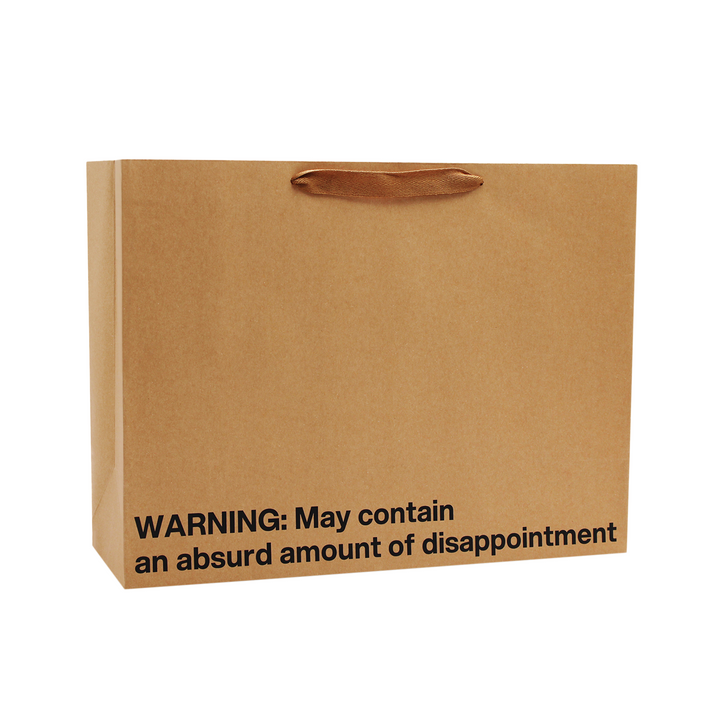 "Warning: May contain an absurd amount of disappointment" Large Gift Bag - Offensive Crayons