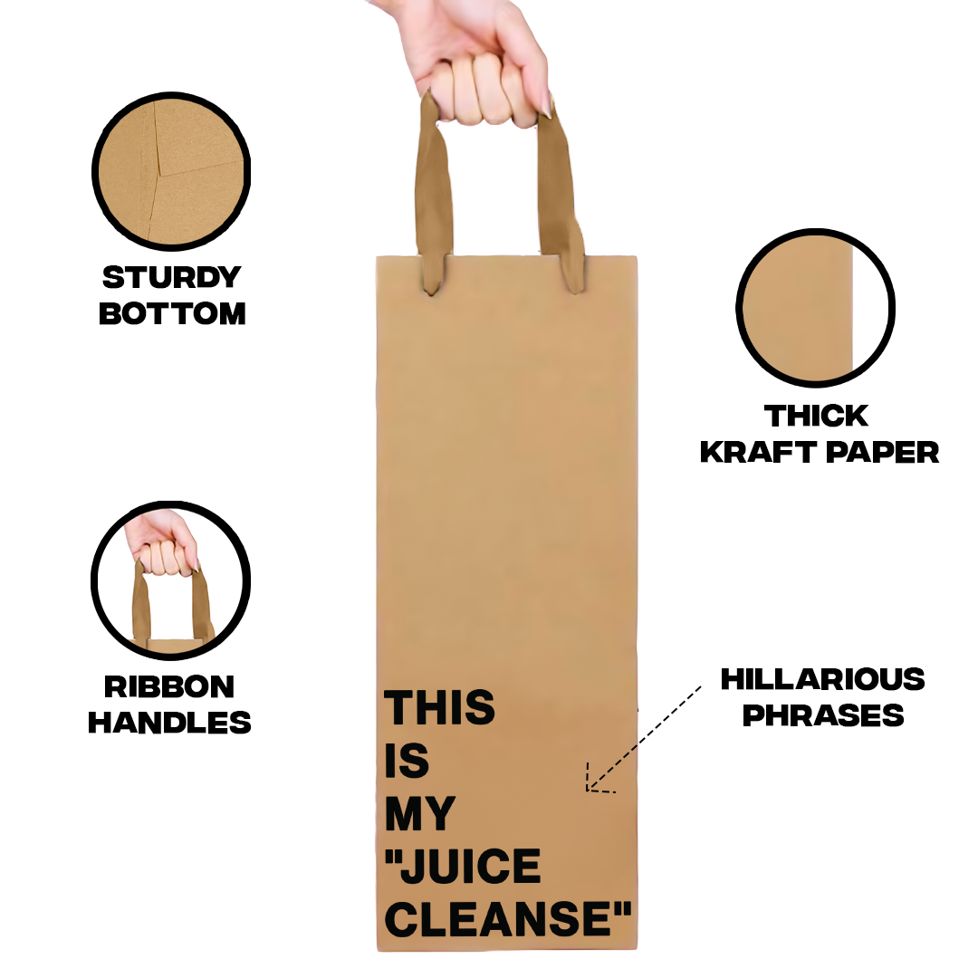 "This is my juice cleanse" Wine Gift Bag