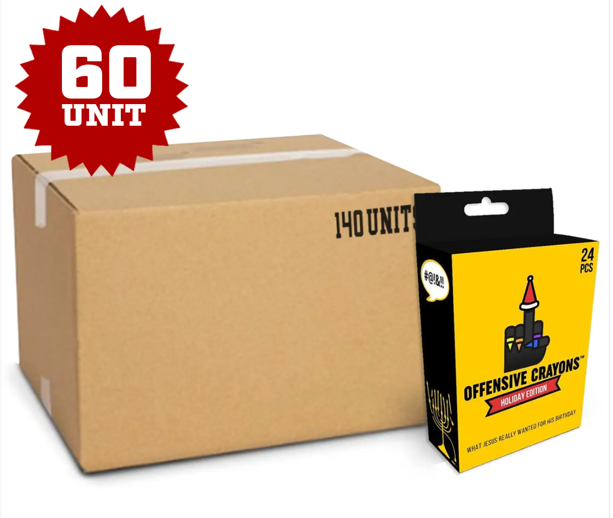 Holiday Edition, 60 pc case - Offensive Crayons