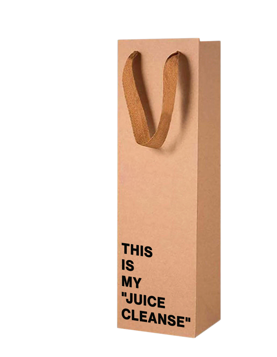"This is my Juice Cleanse" wine gift bag – eco-friendly funny wine bag.