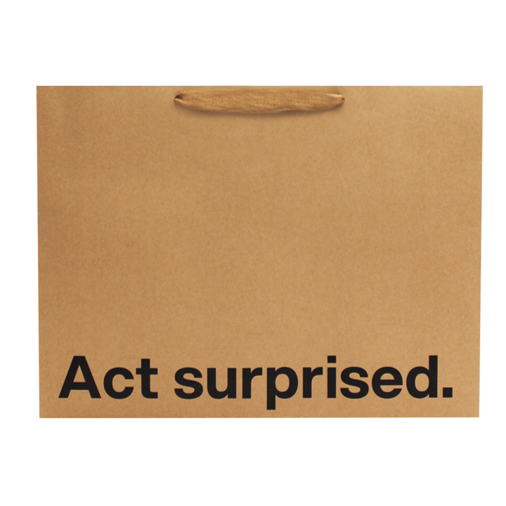 "Act Surprised" Large Gift Bag - Offensive Crayons