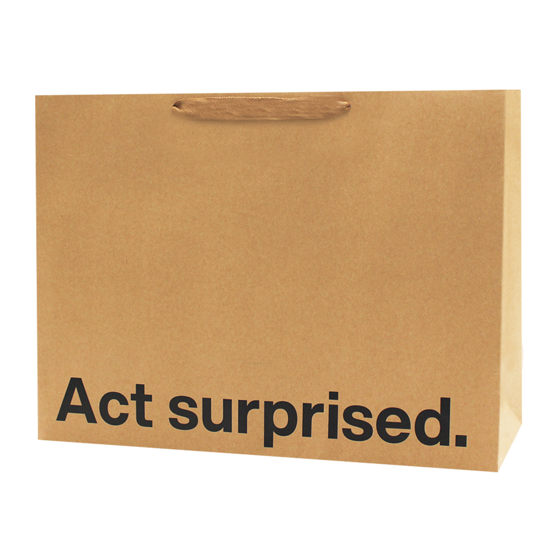 "Act Surprised" Large Gift Bag - Offensive Crayons
