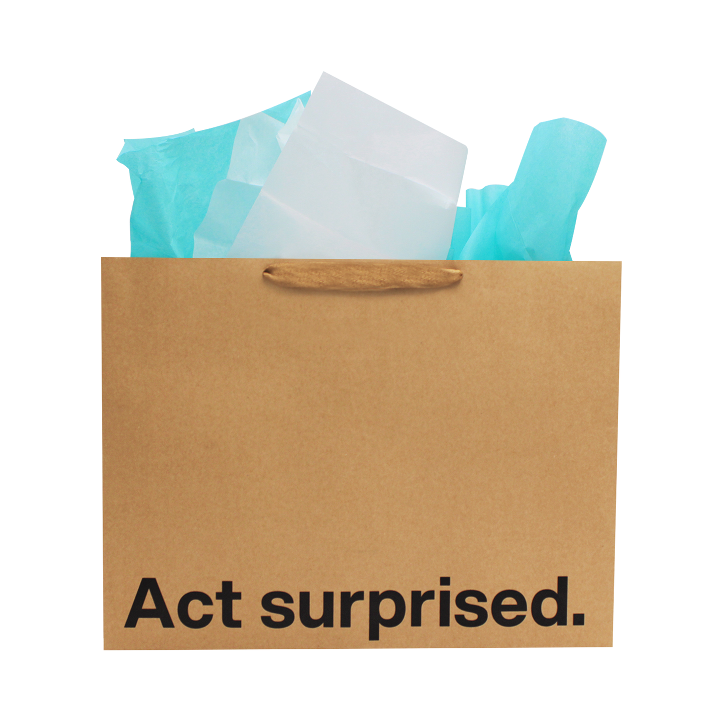 "Act Surprised" Large Gift Bag - Offensive Crayons