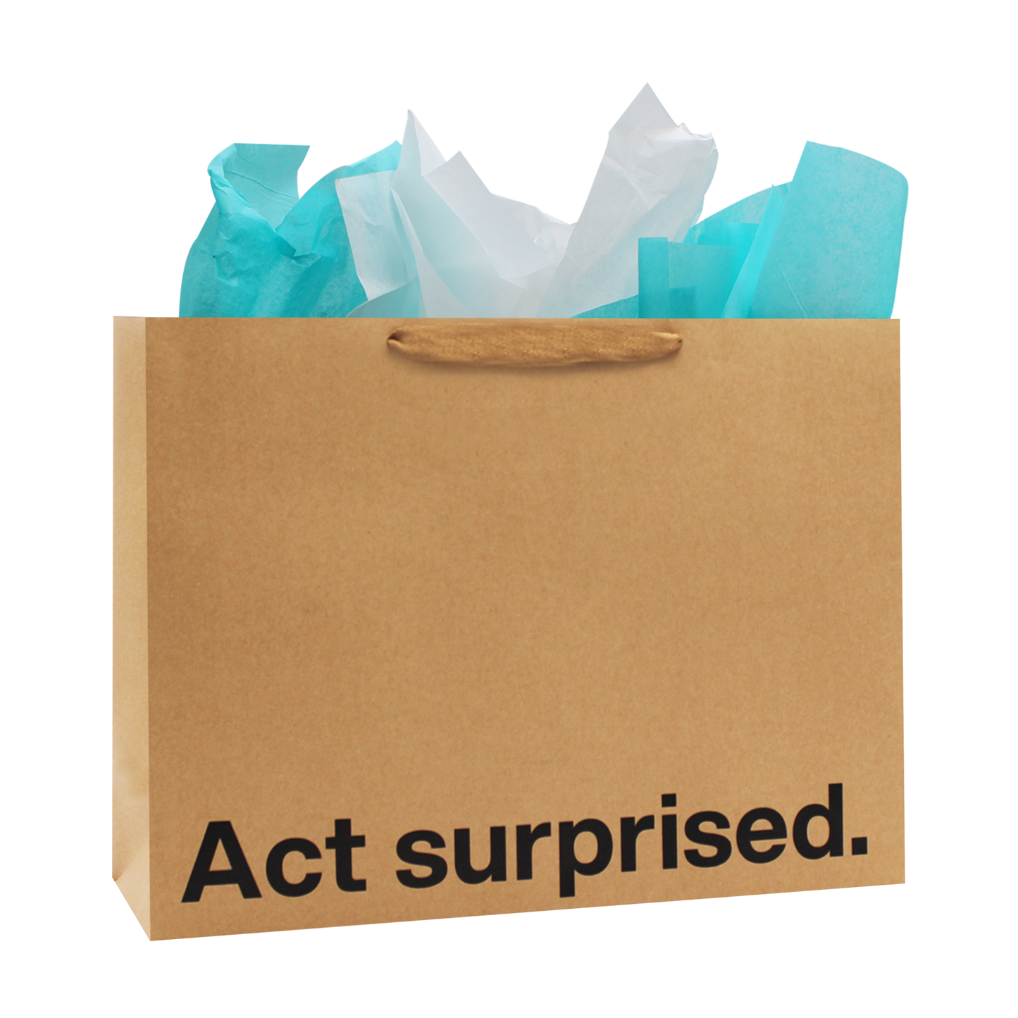 "Act Surprised" Large Gift Bag - Offensive Crayons