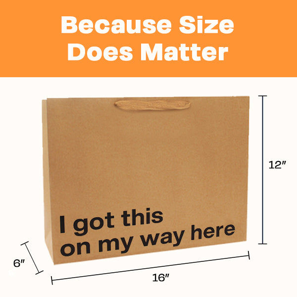 "I Got This On My Way Here" Large Gift Bag - Offensive Crayons