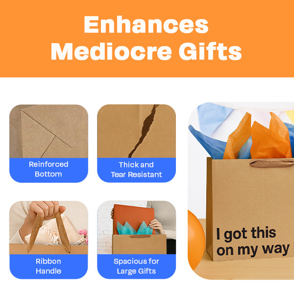 "I Got This On My Way Here" Large Gift Bag - Offensive Crayons