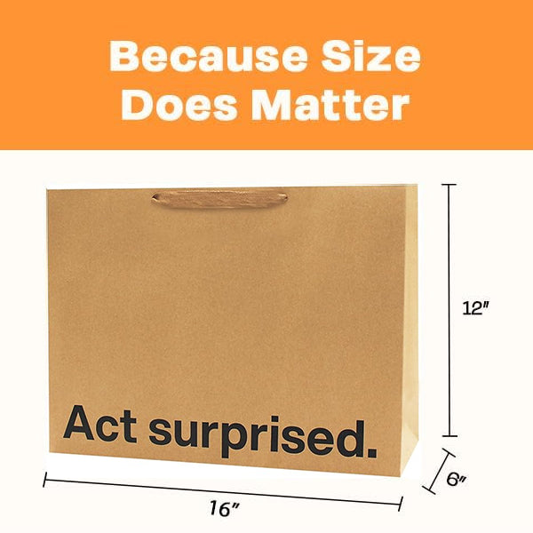 "Act Surprised" Large Gift Bag - Offensive Crayons