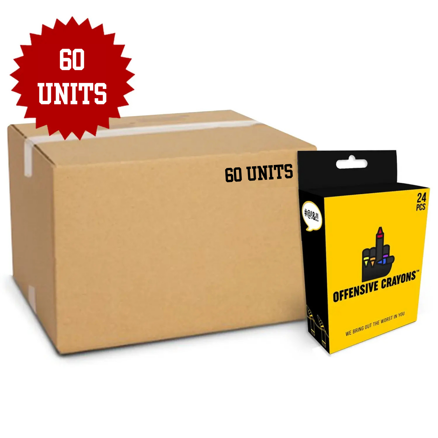 Offensive Crayons, 60 pc case - Offensive Crayons