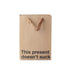 Kraft gift bag with brown ribbon handle, great for adult gifts.