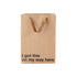 "I Got This On My Way Here" kraft gift bag – Funny adult gift bag with brown ribbon.
