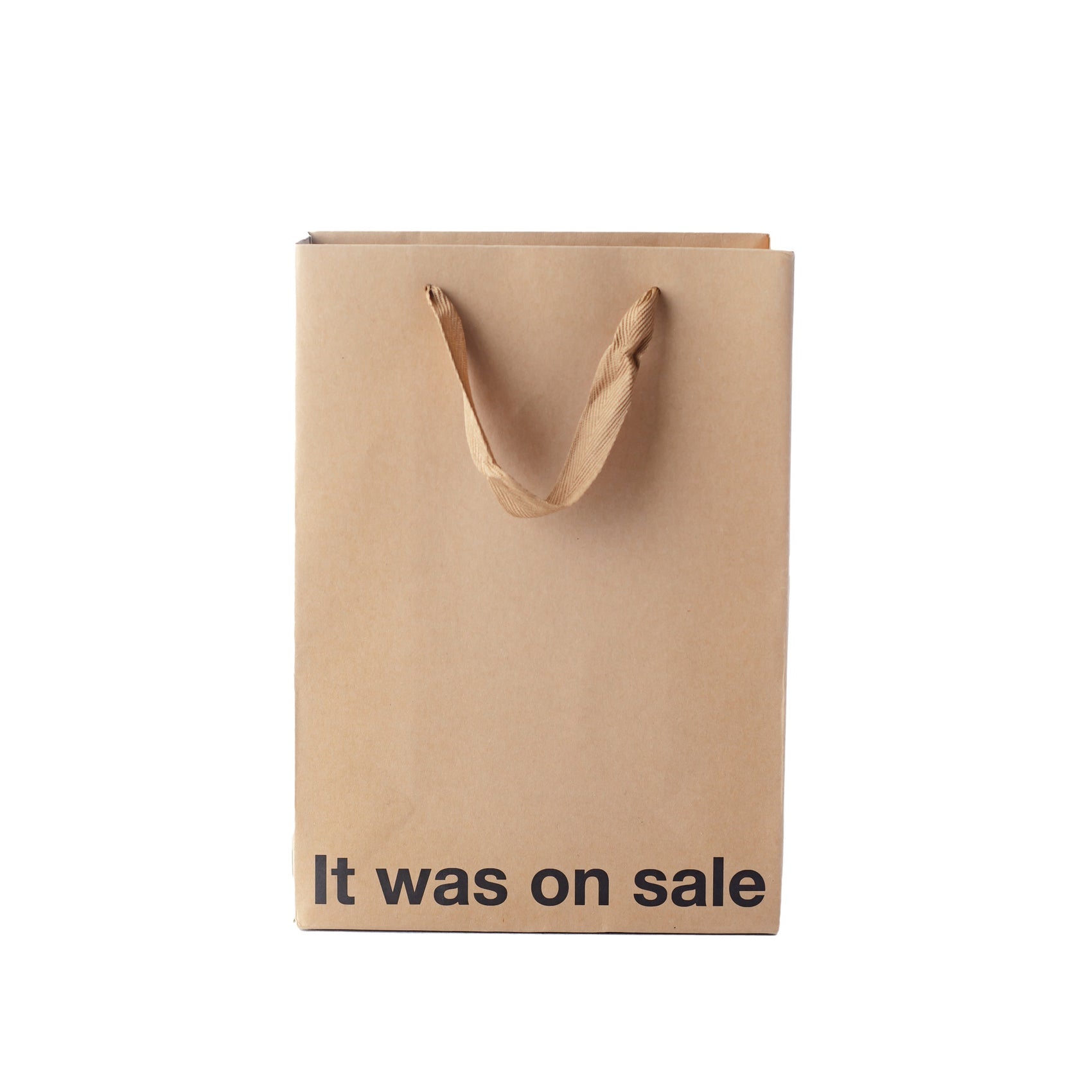 "It Was on Sale" kraft gift bag – Funny, unique, and durable adult gift bag.