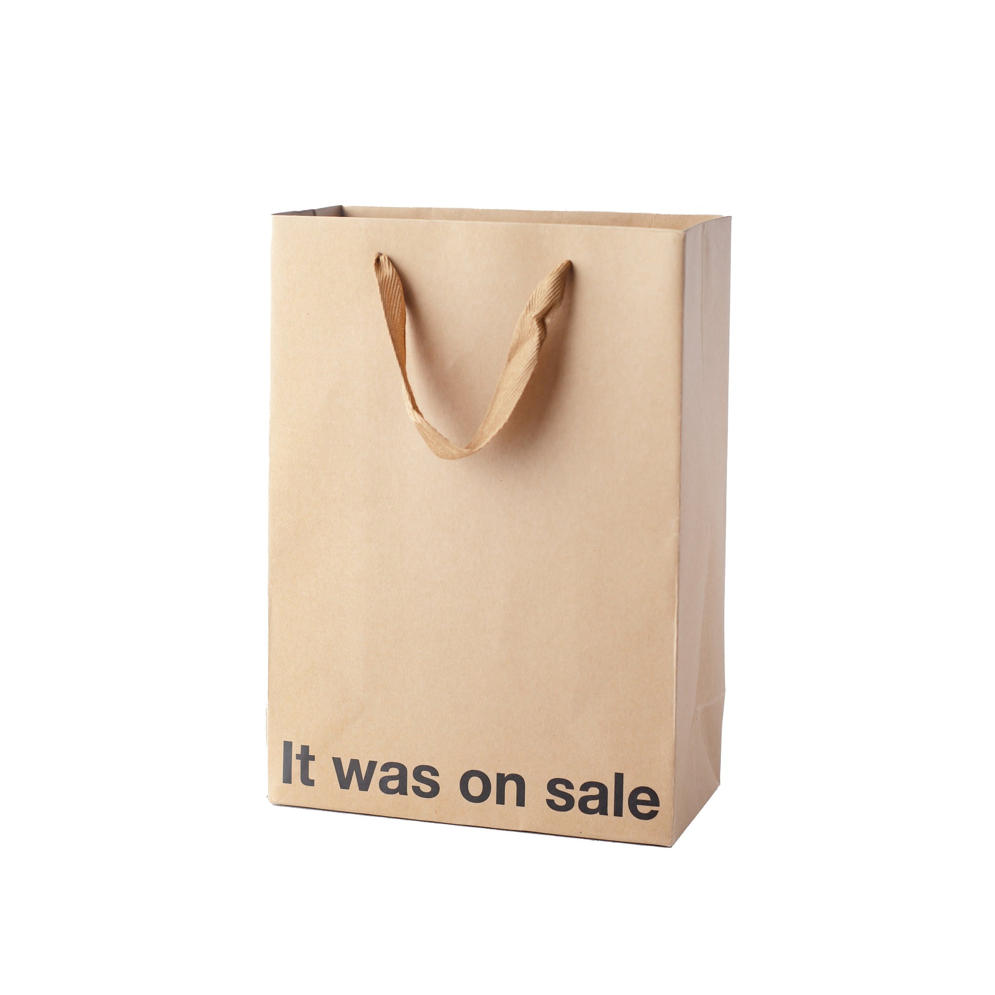 "It Was on Sale" kraft gift bag – Funny, unique, and durable adult gift bag.