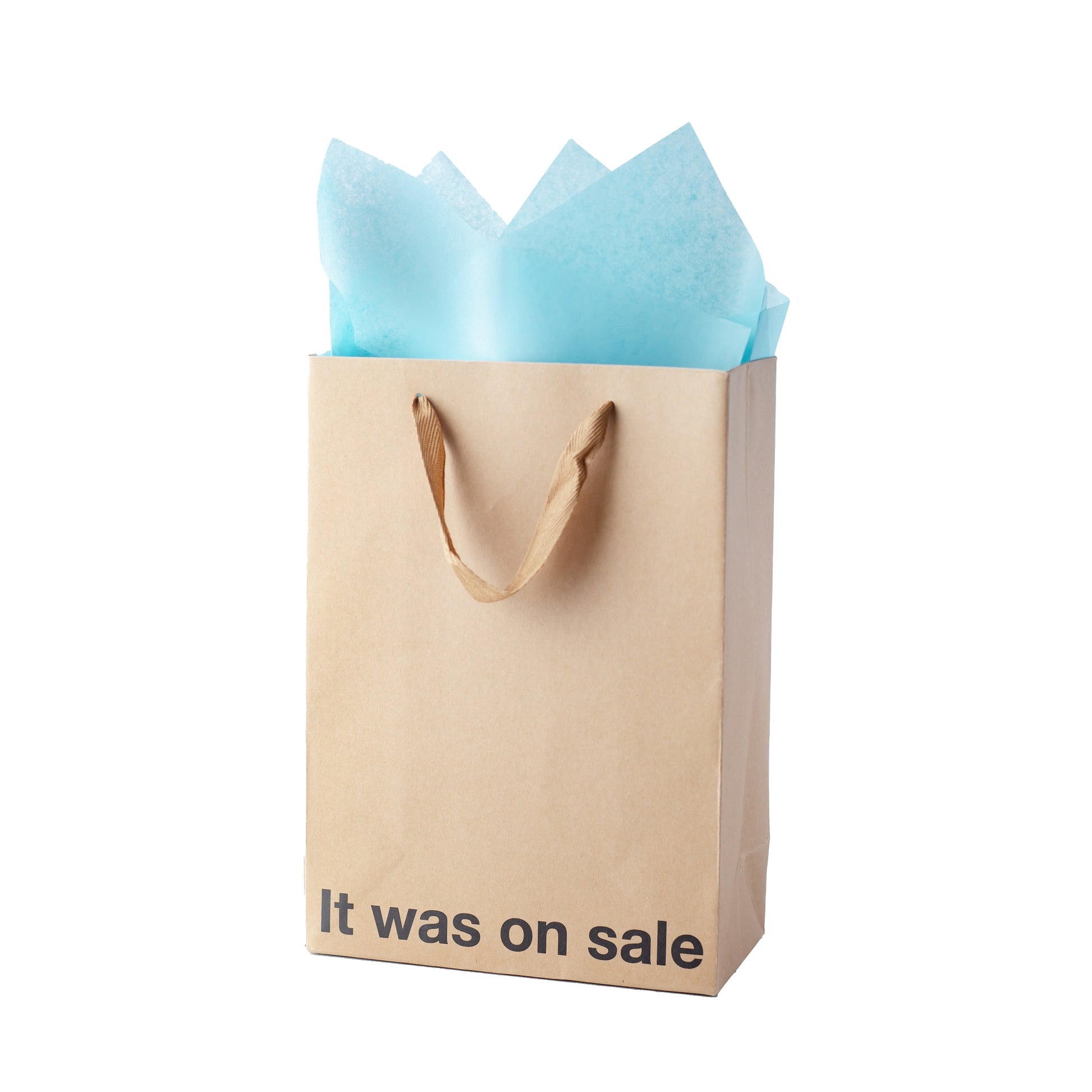 "It Was on Sale" kraft gift bag – Funny, unique, and durable adult gift bag.