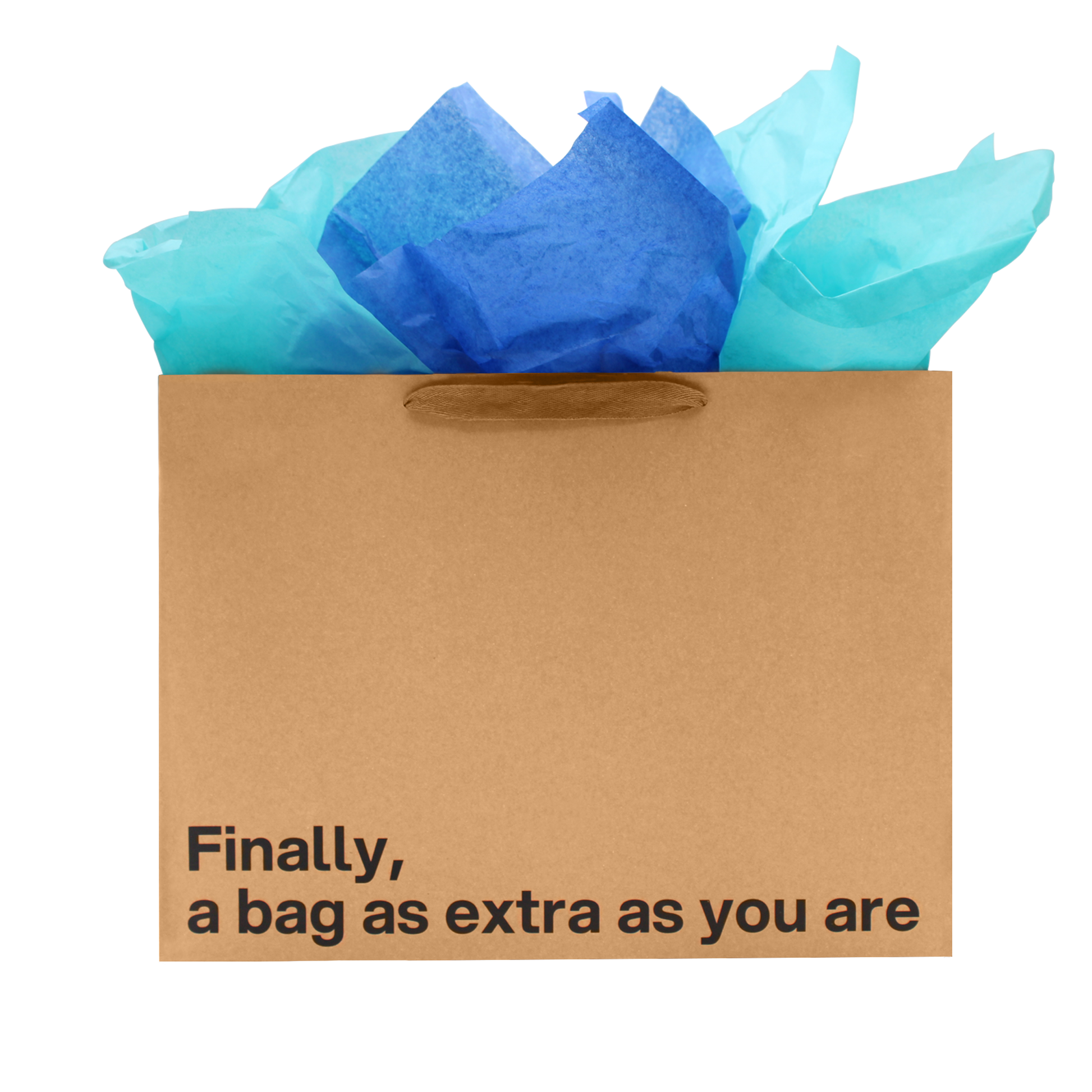 "Finally a bag as extra as you are" Large Gift Bag - Offensive Crayons