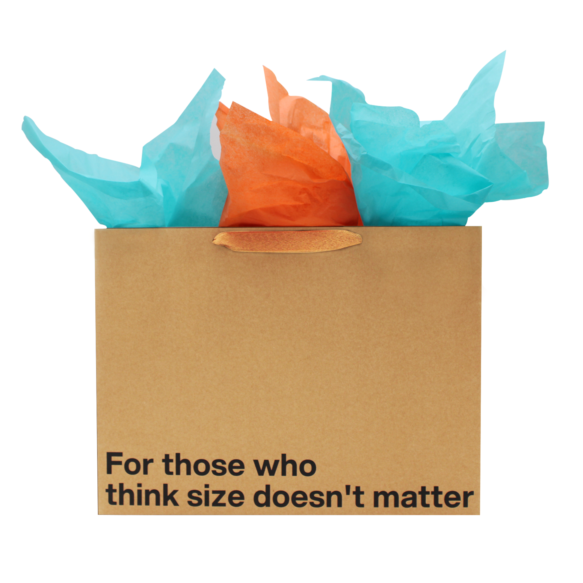 "For those who think size doesn't matter" Large Gift Bag - Offensive Crayons