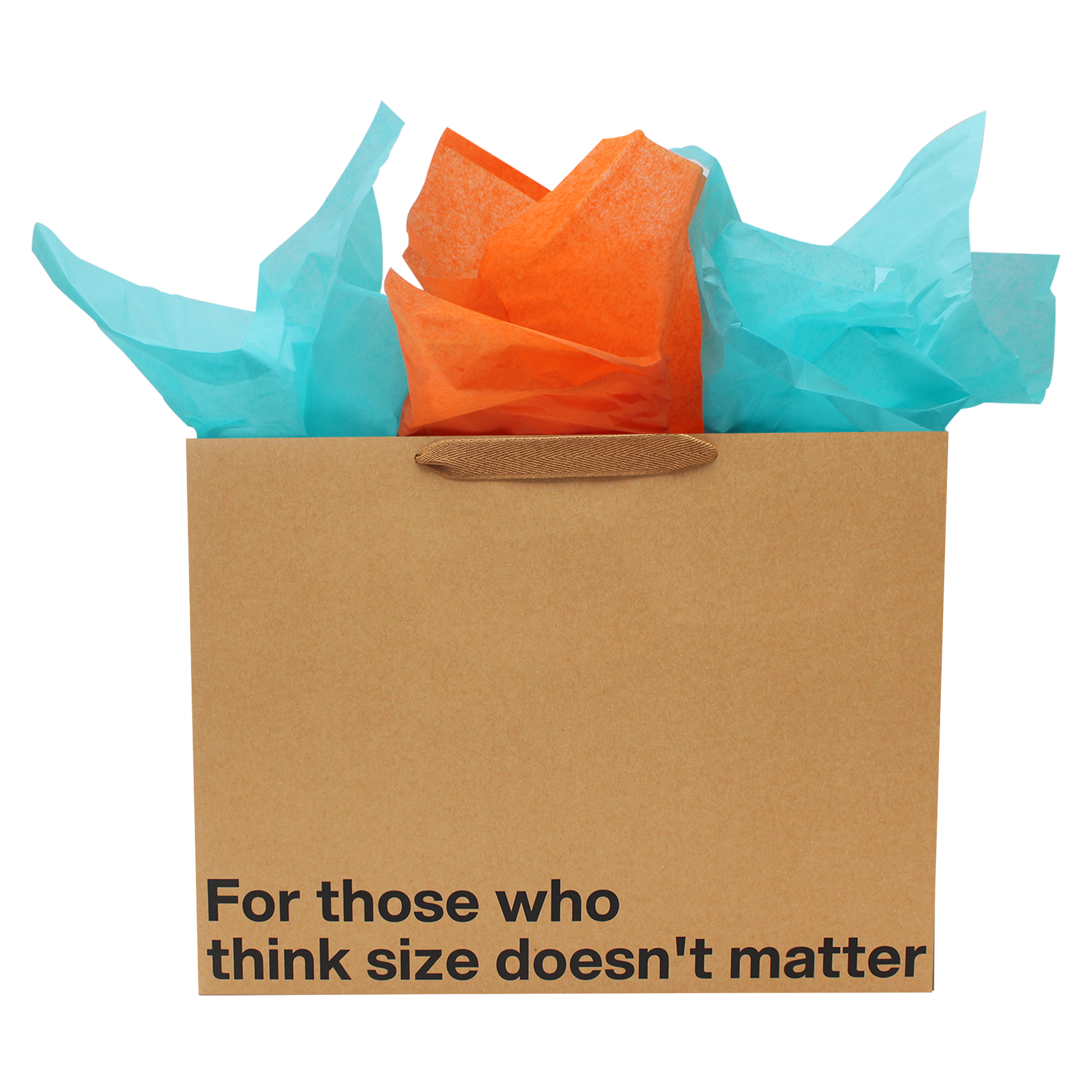 "For those who think size doesn't matter" Large Gift Bag - Offensive Crayons