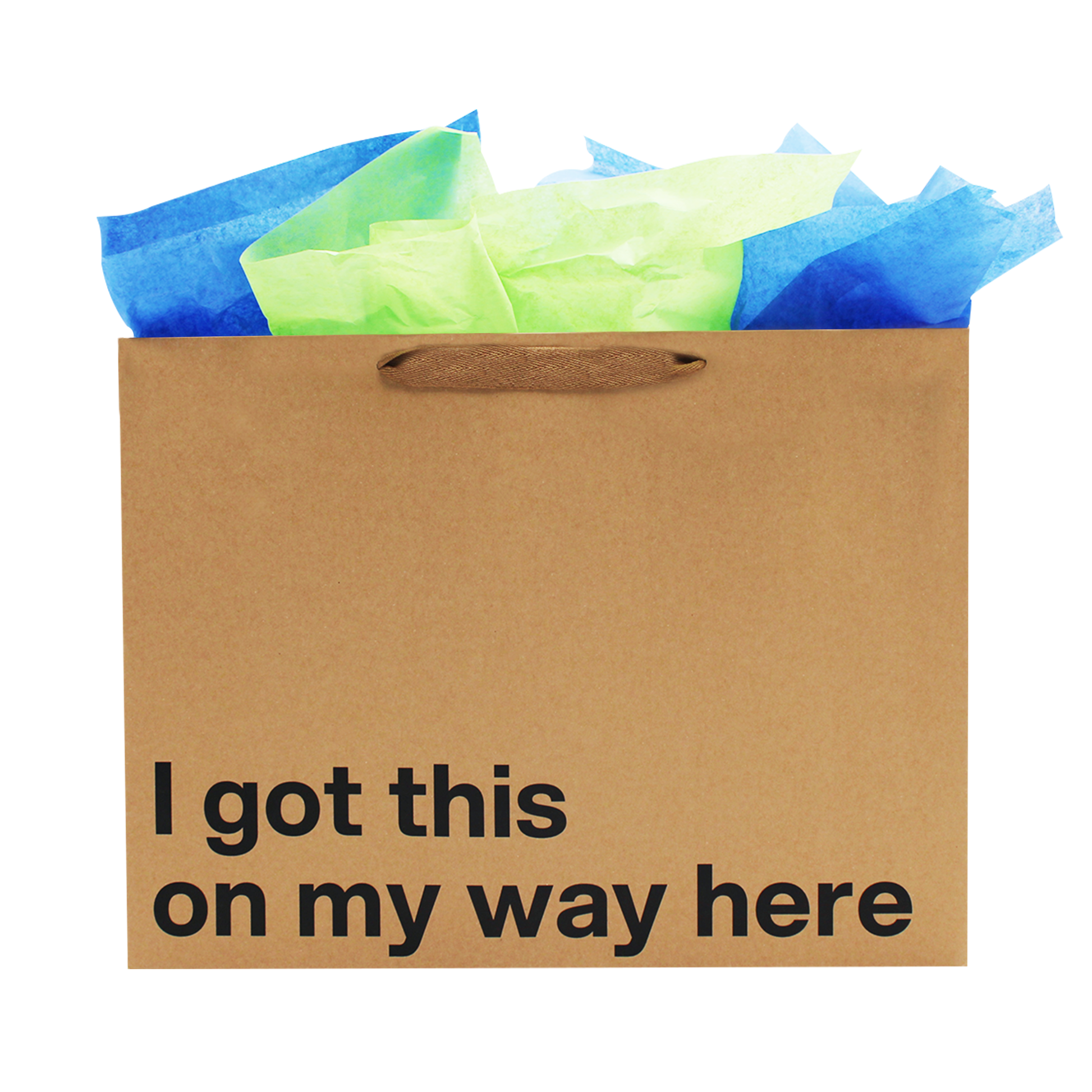 "I Got This On My Way Here" Large Gift Bag - Offensive Crayons