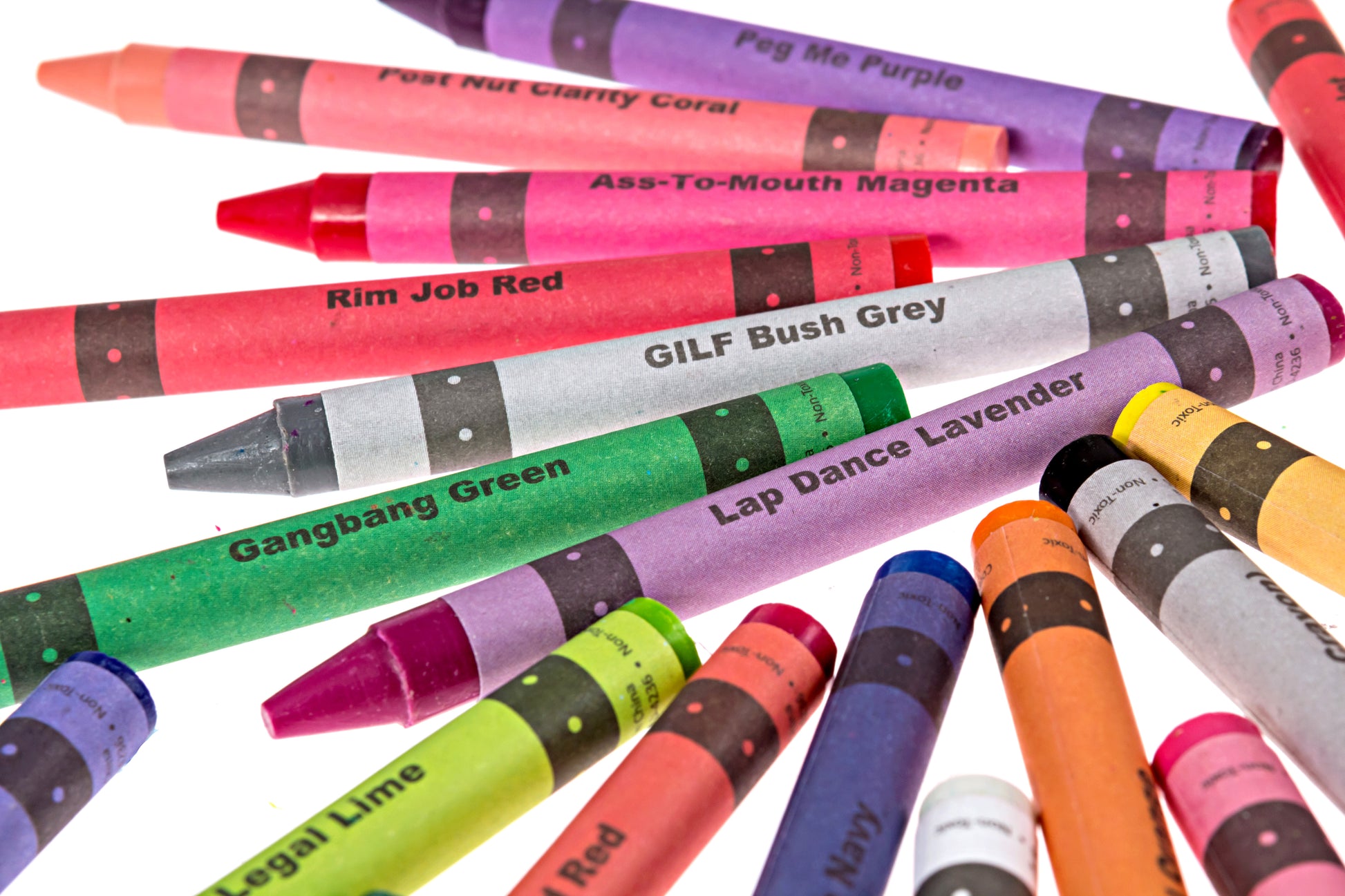 Adult crayons pack with colorful pencil crayon