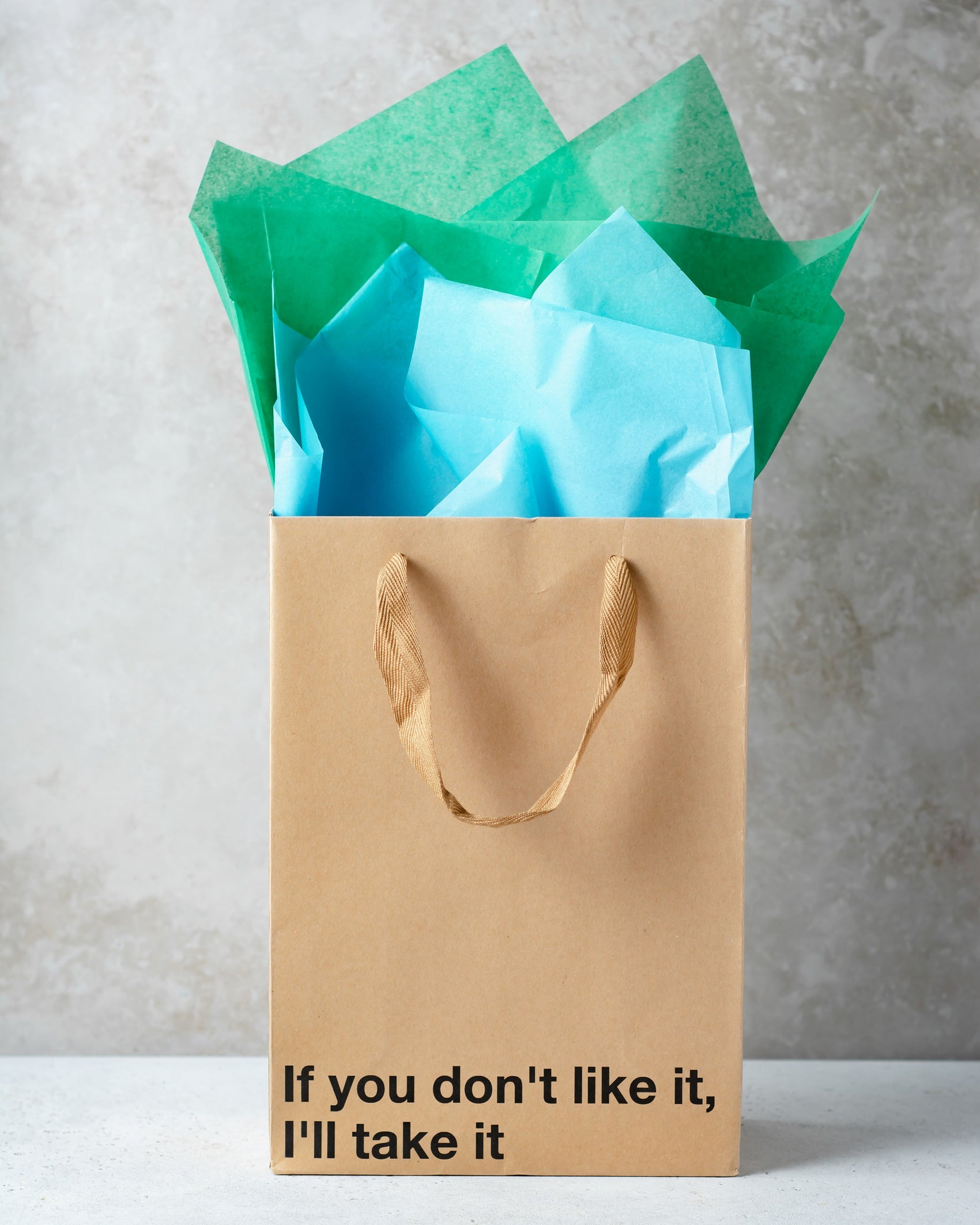 "I'm Not Slurring I'm Speaking in Cursive" wine gift bag – Funny and eco-friendly paper wine bag.