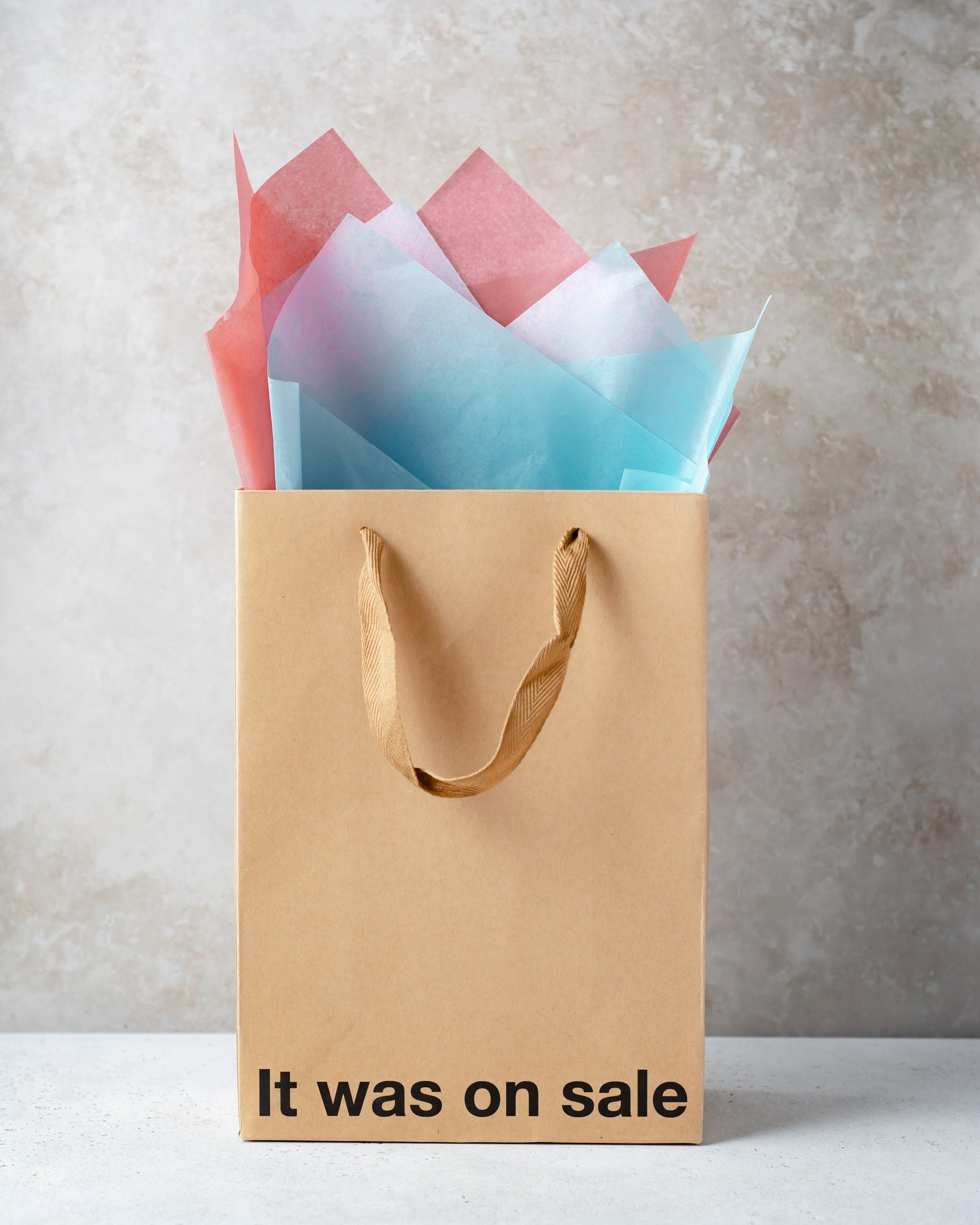 "It Was on Sale" kraft gift bag – Funny, unique, and durable adult gift bag.