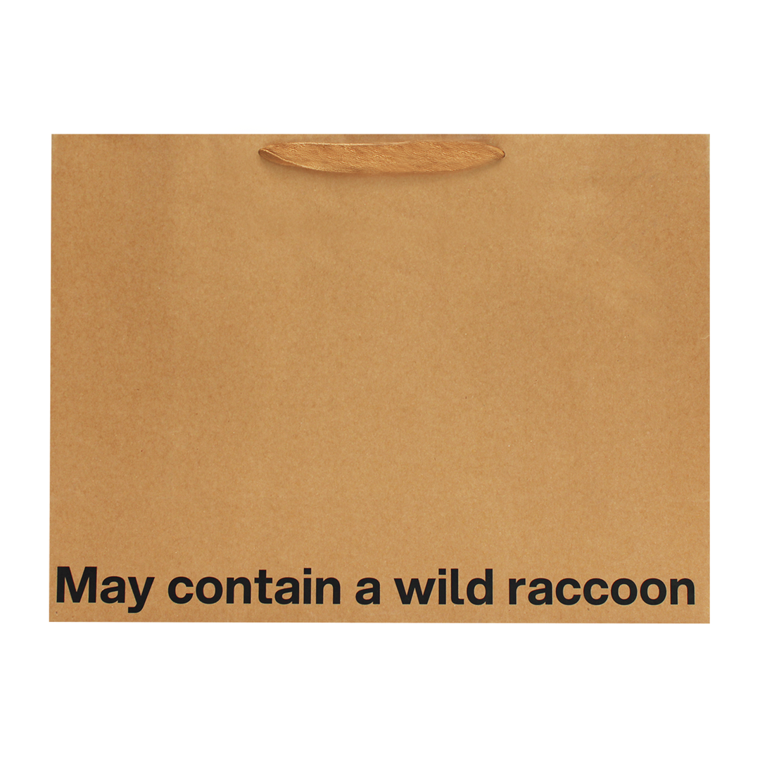 "May Contain a Wild Racoon" Large Gift Bag - Offensive Crayons