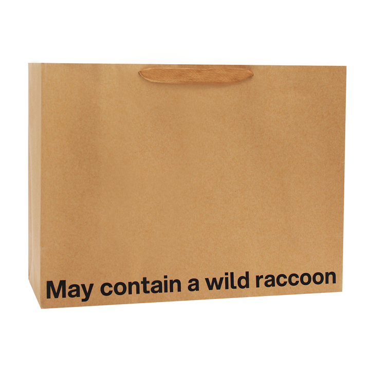 "May Contain a Wild Racoon" Large Gift Bag - Offensive Crayons
