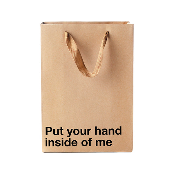 "Put your hand inside of me" Funny Profanity Gift Bag - Offensive Crayons