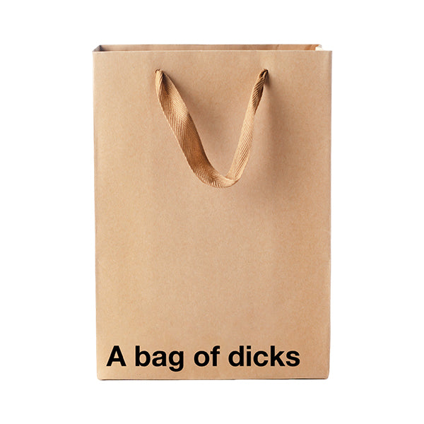 "A bag of dicks" Funny Profanity Gift Bag - Offensive Crayons