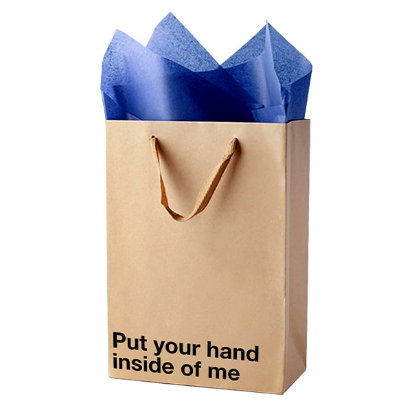 "Put your hand inside of me" Funny Profanity Gift Bag - Offensive Crayons