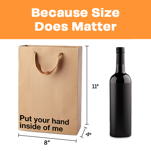 "Put your hand inside of me" Funny Profanity Gift Bag - Offensive Crayons